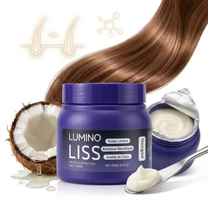 Lumino Liss Keratin Anti Frizz Smoothing Hair Cream 250g 8.8oz Formaldehyde Free Protein Treatment Deep Repair Nourishing Softening Buy 1 Get 1 Free