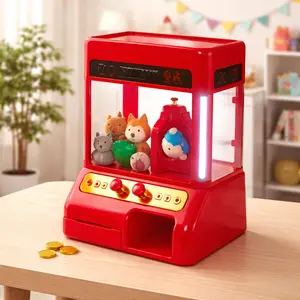 Toy Arcade Claw Grabber Game Machine with Plush Prizes for Kids