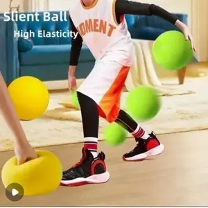 Lightweight Soft Foam Silent Balls, Uncoated Bouncy Basketball Rebound Ball for Indoor Outdoor Shooting & Training Fun Party Birthday Christmas Gift Toy