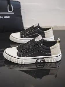 Unisex Fashion Casual Trainer Canvas Shoes, Athletic Casual Footwear, Streetwear Footwear, Sports Shoes, Walking Shoes, Comfortable Sneakers for Men & Women, Student Footwear, Trendy Design, Sizes 37-48