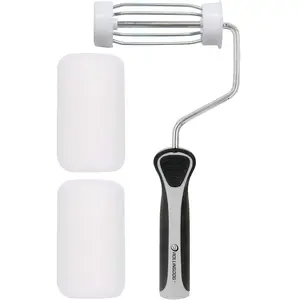ROLLINGDOG 4 Inch Mini Roller - 3/8" Nap Roller Covers,Small Paint Roller for Wall, Trim, Detail Painting