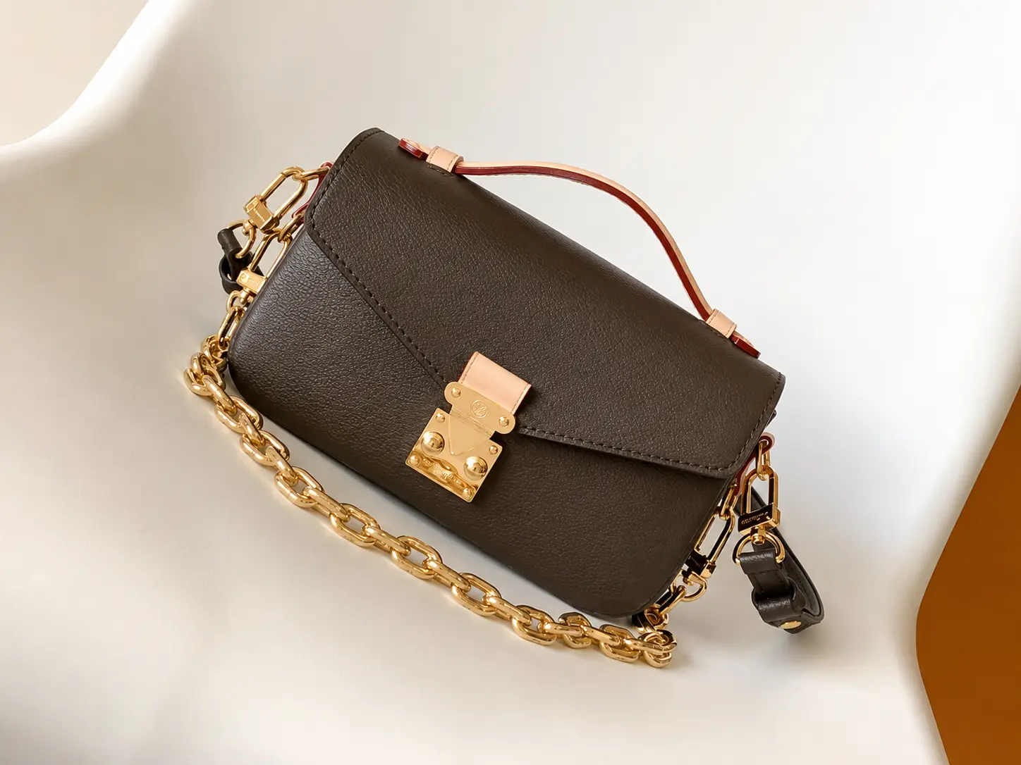 Women Vintage Leather Crossbody Bag with Top Handle Small Shoulder Purse for Women 2025 Trendy Chain Strap Handbag with Card Slots and Inner Zipper Pocket