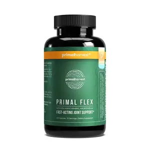 Primal Flex - Joint Supplement for Mobility Support and Comfort with Collagen, Turmeric, Boswellia and Ashwagandha (60 Count) 1 Pack