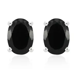 SHOP LC 925 Sterling Silver Black Spinel Stud Earrings for Women Jewelry Birthday Mothers Day Gifts for Women