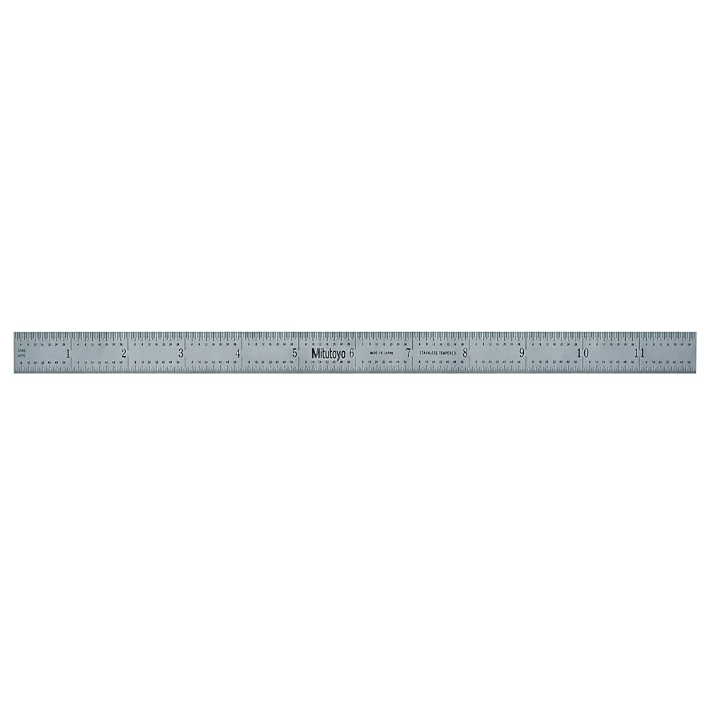 Mitutoyo 182-125 Steel Rule - 12 in (300 mm), Dependable Office Measuring Supply for Home Needs