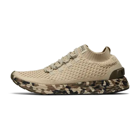 NOBULL Women's Allday Knit Shoe in Beige Camo - Everyday Walking Sneaker, Comfortable Slip-On Shoe, Casual Trainer