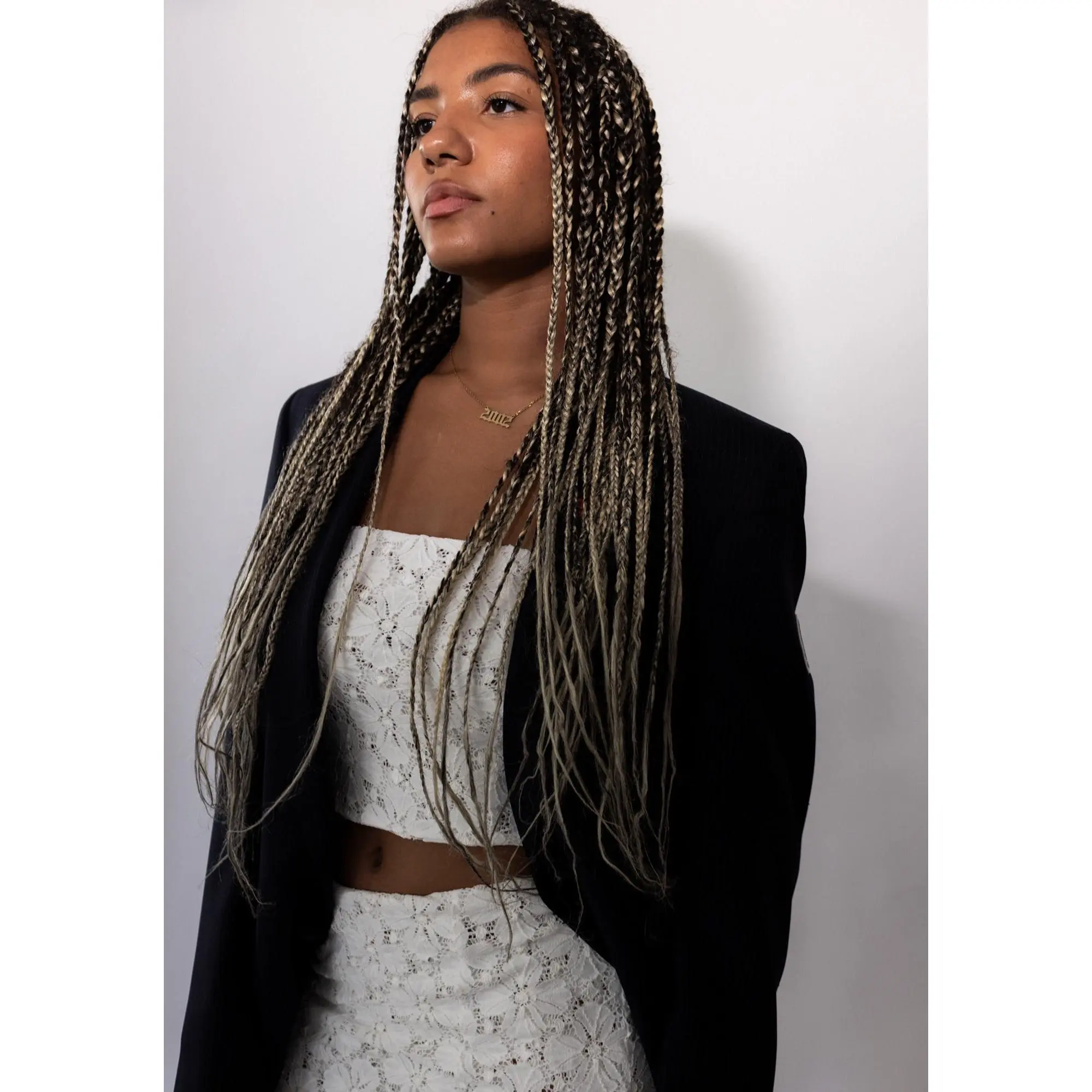 Navy Pinstripe RUN Blazer