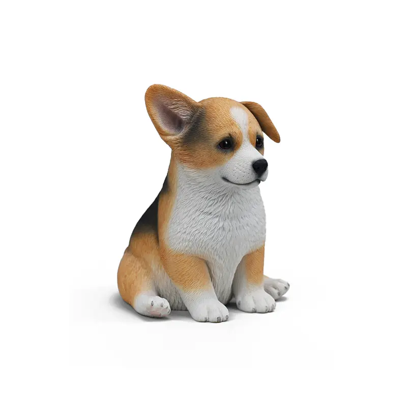 JXK Studio Sitting welsh corgi Statue Series Durable Polyresin with Intricate Details