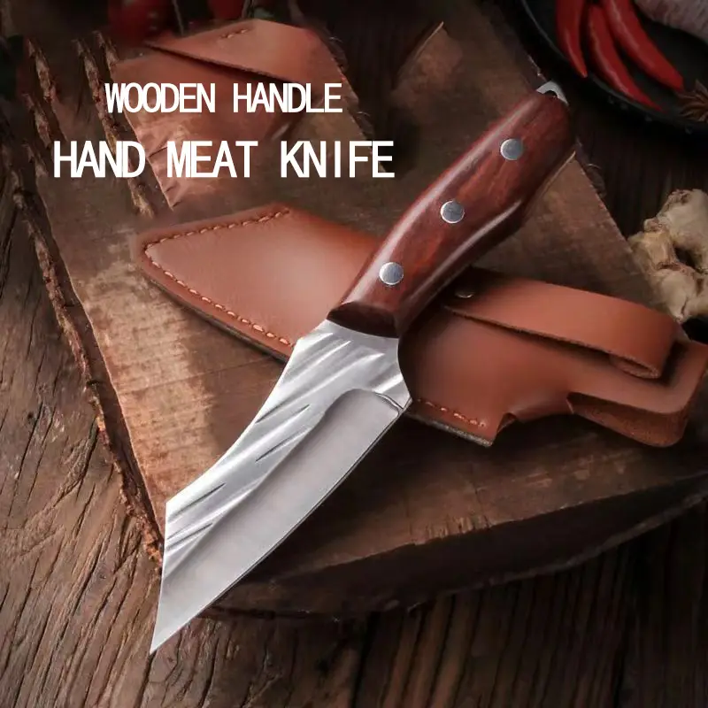 1PC,Stainless steel kitchen knives, household meat cleaver, boning knife, steak knife, sharp household kitchen knives