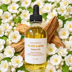 Velvet Santal Moisturizing Body Oil with White Tea Jasmine Balsam Sandalwood Musk Benzoin by Karafa Essentials