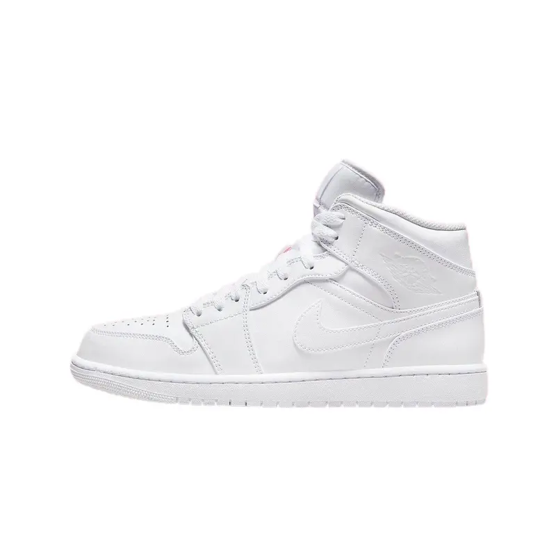 Men's Jordan 1 Mid White/White-White (554724 136)
