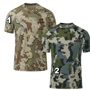 Kuiu Vital S1 Short Sleeve Crew Shirt, Desert Camouflage Hunting Shirt, Tactical Outdoor Tee, Moisture Wicking Athletic Shirt, Breathable Fishing Shirt, Lightweight Hiking Tee, Short Sleeve Hunter Apparel