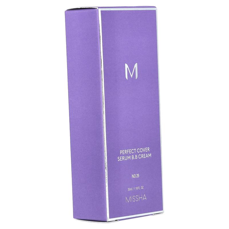Missha Perfect Cover Serum B.B Cream, No. 25 Warm Beige, 1.18 fl oz (35 ml)