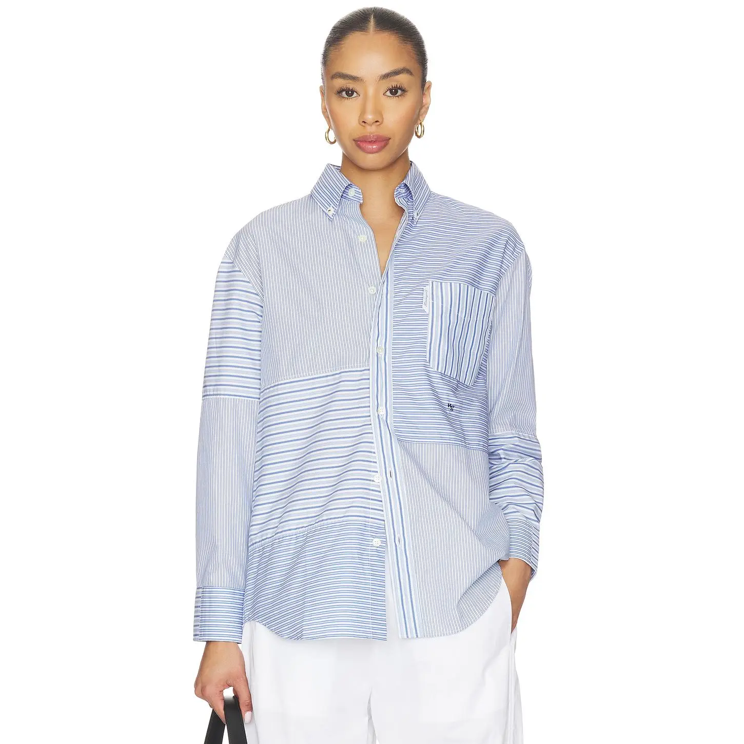 HOMMEgirls Patchwork Shirt in Stripe Combo