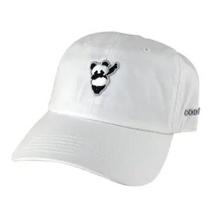 CapRobot 3D Puff Embroidered Dabbing Dance Panda Unstructured Baseball Cap 100% Cotton Adjustable Strap Back Closure One Size Fits Most Unisex Custom Relax Dad Hat