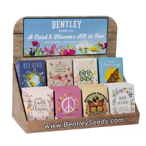 125 Piece Earth Day Favor Seed Packet Retail POS Corrugated Display