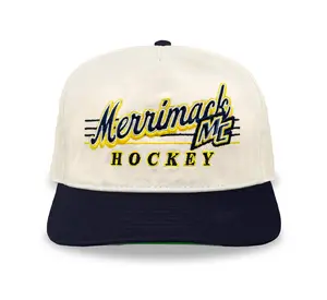 Merrimack Hockey Snapback: Cream