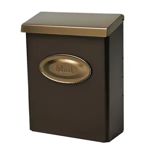 Designer Classic Galvanized Steel Wall Mount Mailbox, Venetian Bronze