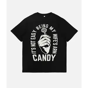"IT'S NOT EASY BEING MY WIFE'S ARM CANDY" Funny Tshirt | Power Couple T-Shirt | Couple Goals T-Shirt | Washed Tshirt