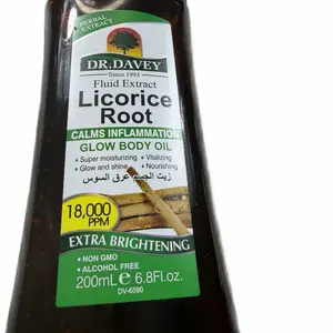 Dr. Davey Licorice Root Body Oil - 18,000 PPM Extra Brightening, Non-GMO, Alcohol-Free, 200mL