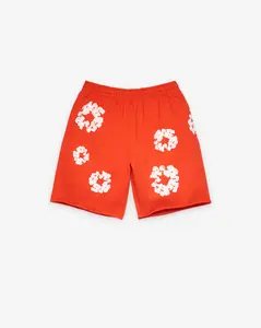 (SS26) Denim Tears Cotton Wreath Sweatshorts 'Dark Orange'