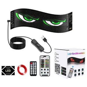 LED Car Sign Flexible Scrolling Screen – APP Wireless Control, USB Rechargeable RGB Programmable Display Board for Cars & Trucks Window