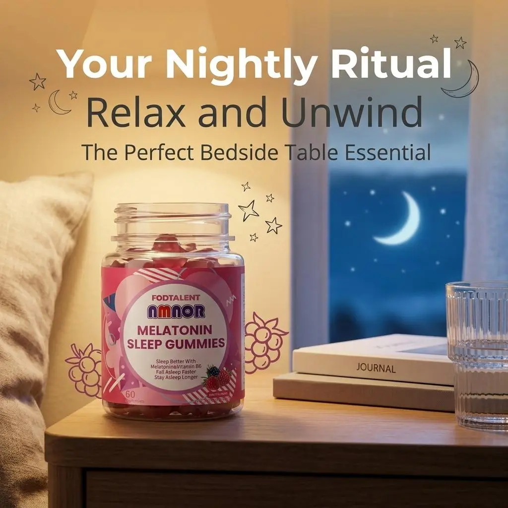 NMNOR Deep Sleep Gummies - Clinically Proven Supplement, Vitamin B6, Mixed Berry-Strawberry Flavor, 60 Ct (30 Day Supply) Chewable Daily Wellness Gummies for Healthy Sleep, Double Strength