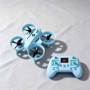 Handheld Portable Plastic RC Flight Simulator Transmitter, Viral Parent-Child Interactive Mini FPV Drone Practice Controller, Driver-Free S4 Trainer for New Beginners, Full Accessories Aviation Play Remote Plane Toy