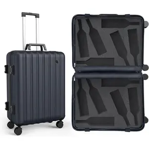 Wine Suitcase for Airplanes 12 Bottle Wine Luggage for Airplane Travel with TSA Approved Wine Suitcase Lock and Removable Wine Suitcase Insert to Carry Wine and Liquor Black Color Wine Travel Case