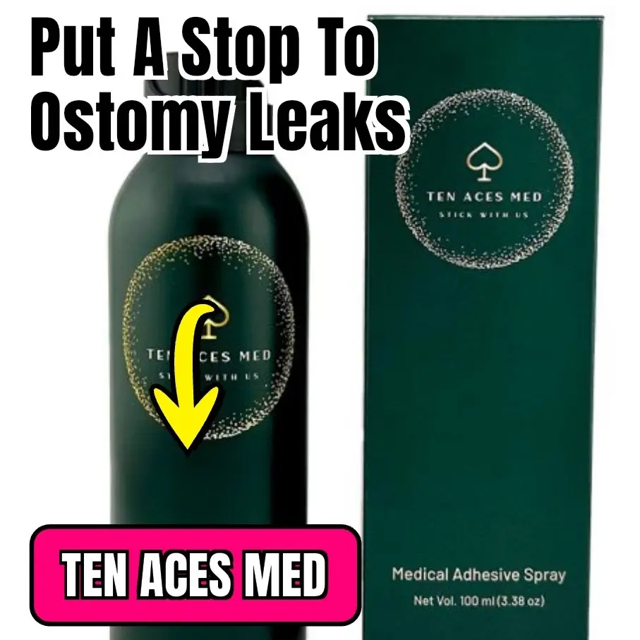 Ten Aces Medical Adhesive Spray for Ostomy skin barriers - STOP ostomy leaks and get back to living your best version of you!