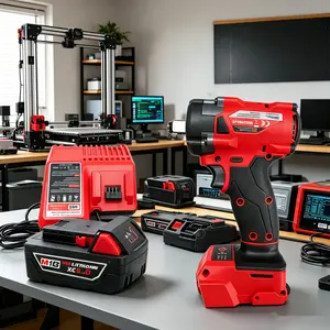 Battery/charger/wireless brushless 1/2 inch impact wrench, 4500 rpm high torque three in one electric drill driver, compatible with M18 battery power tools, suitable for car maintenance, construction, garage operations, and home DIY