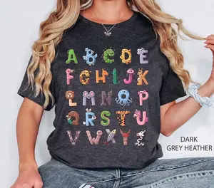 Alphabet Shirt, ABC Shirt, Animals Alphabet T-Shirt, Kindergarten Teacher Shirt, Alphabet Shirt for Teachers, Teacher Shirt, Kids Shirt