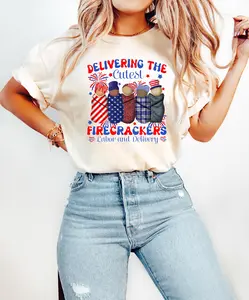Delivering The Cutest Firecrackers T-Shirt, Labor And Delivery Nurse Tee, 4th Of July Maternity Shirt, Mother Baby Nurse Tee 4th Of July NICU Gift
