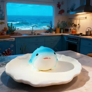 Shark-shaped silicone mold, food-grade silicone material, suitable for kitchen creative bread cake dessert candle mold, candle resin DIY decorative handicrafts, interesting holiday event gifts, Christmas gifts