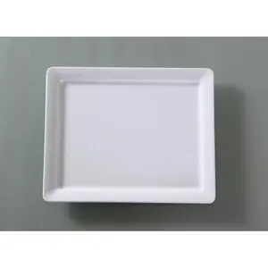 Yanco OK-7012 12.75 x 10.5 in. Osaka-2 Rectangular Plate, White - Pack of 12