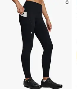 baleaf Womens Winter Cycling Pants Padded Bike Thermal Tights Fleece Lined Leggings Water Resistant Cold Weather Gel Pockets