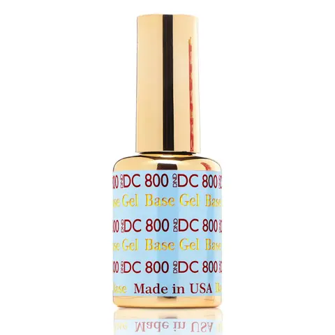 DND DC Acetate-Based Gel Base Coat (0.5oz, DC 800) - US-Made Manicure Supply, UV Nail Gel for Youth, Youth-Friendly Nail Art Projects Foundation, Top Coat Compatible, No Specified Undesirable Substances