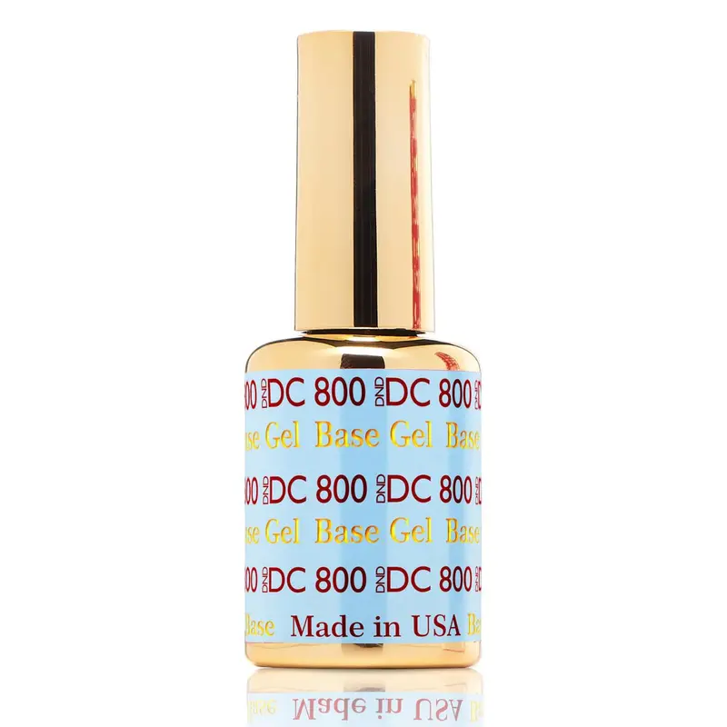 DND DC Acetate-Based Gel Base Coat (0.5oz, DC 800) - US-Made Manicure Supply, UV Nail Gel for Youth, Youth-Friendly Nail Art Projects Foundation, Top Coat Compatible, No Specified Undesirable Substances