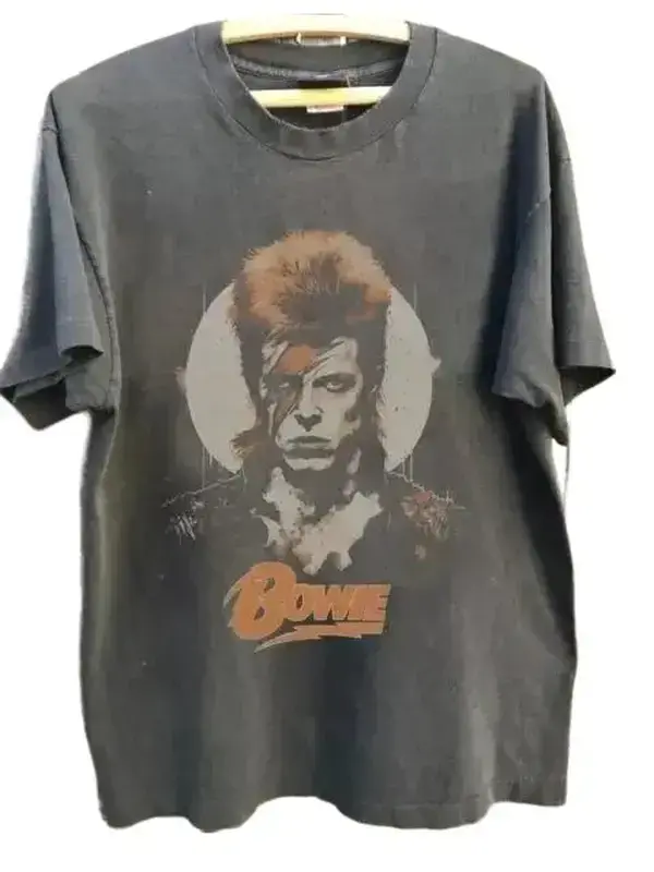 David Bowie Shirt, David Bowie T-shirt Unisex Charcoal Cotton Men Women
