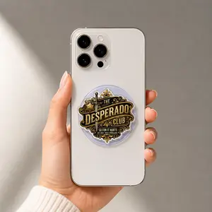 Desperado Club MagSafe Phone Grip, Vintage Western Cowboy Magnetic Pop Socket Stand, Rustic Rodeo Phone Accessory Gift