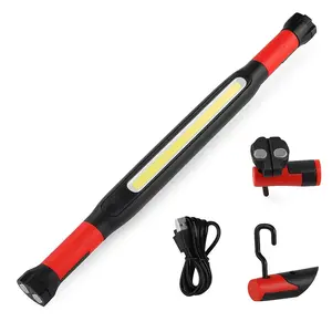 1 Pack Rechargeable Magnetic LED Work Light, Built-in Battery, IP55 Waterproof & Shockproof, Magnetic Base, Hook & Clip, for Car Repair, Garage, Emergency & Power Outage Use