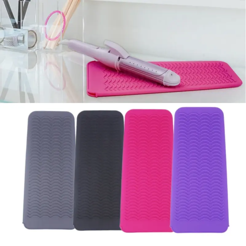 [Back to School]Silicone Heat-resistant Bag, Silicone Mat for Hair Straightener, Heat Resistant Storage Pouch, Hair Styling Tool Holder for Home & Travel, Holiday Gift-MM1