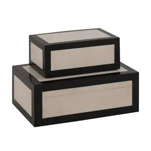 Alba Rectangular Resin Inlay Nesting Box, Set of 2