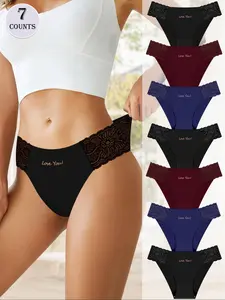 Women's Letter Print Panty, Soft Comfy Breathable Knicker for Daily Wear, Underwear for All Seasons