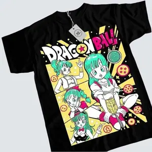 Dragon Anime T-shirt & Sweatshirt, Bulma Cute Girl Graphic Tee, Vintage Oversized Unisex Streetwear, Manga Gifts for Him Her