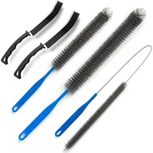 Dryer Vent Brush and Refrigerator Coil Cleaning Brush - Professional Appliance Cleaning Brush Set Dryer Vent Brush Kit with Long Handle for Lint , Condenser, Radiator,grout brush for Deep Cleaning