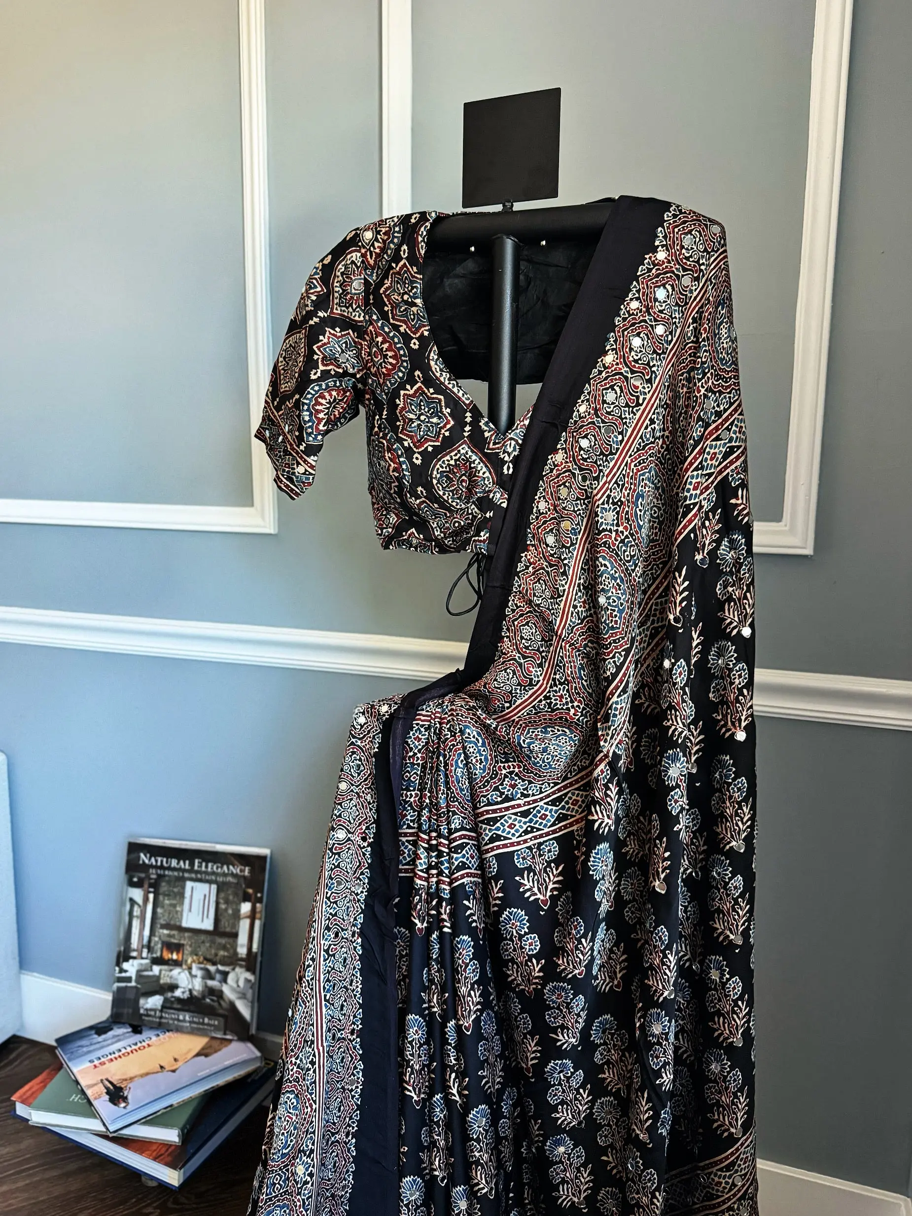 KAAYA Ajrakh Saree | 36