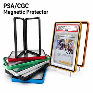 Magnetic PSA, CGC, Graded CardsCertified Card Bumper Guards Protector Case, Stackable Design, Variety of colors, Aluminum Alloy Protector for Collectible Trading Cards, 35pt, UV Protection Glass, for Basketball,Football,Rugby Sports & Pokémon Cards Rod Sl