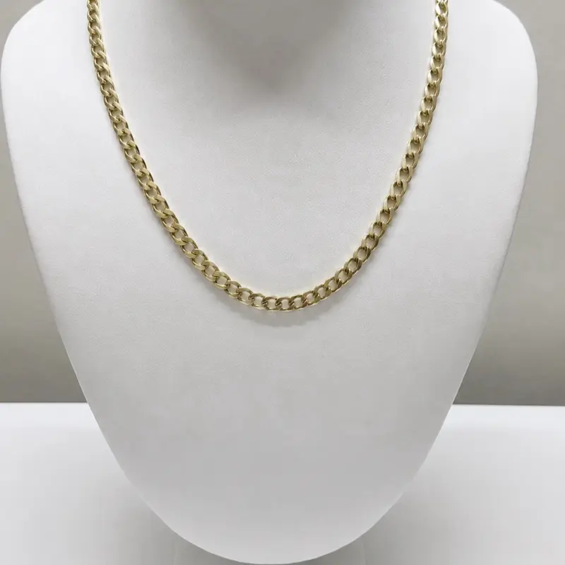 10K-417 Yellow Gold Cuban Link Chain 18 Inch 4mm 7.1g
