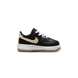Toddler's Nike Force 1 LV8 Black/Solar Flare-White-Black (CZ2663 001)